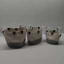 HD Large Fabric Rope Basket Set of 3