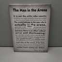 The Man in the Arena Poster Motivational Quote Canvas Print Positive Speech Quotes Posters Inspirational Canvas Wall Art Office Home Wall Decor Gift 16x24Inch (Canvas Framed)