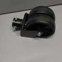 Rockane Dual 6'' Black Trailer Jack Swivel Caster Wheel Replacement