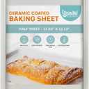 Boxiki Kitchen Non-Stick Ceramic Baking Sheet - Slick & Non-Toxic Ceramic Coating, PTFE & PFOA Free Cookie Sheet Pan - Cookie Sheet, Perfect for Baking, Roasting, and More (Half Sheet Pan)