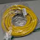 DEWENWILS 15ft 12/3 Gauge Indoor/Outdoor Extension Cord with LED Lighted End, SJTW 15 Amp/125V/1875W Yellow Outer Jacket Contractor Grade Heavy Duty Power Cable with Grounded Plug-HNCY15A