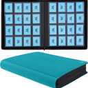 16 Pockets Top Loader Binder,Holds 640 3" x 4" Rigid Cards