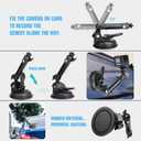 Heavy Duty 100mm Suction Cup w/Adjustable 2-Ball-Head Action Camera Dash Cam Phone Car Mount Vehicle Windshield Holder for iPhone GoPro insta360 DJI Akaso Video Recording (1.5kg Load)