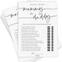 GardenCity 50 Mommy or Daddy? Baby Shower Game Cards, Fun Baby Shower Games for Boy or Girl, Gender Neutral - Minimalist