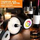 Wireless Bottle Lamp, 5200mAh RGB Bottle Lamp Shade 3 Color Mode Colored Stepless Dimmable LED Bottle Lights for Liquor Wine Bottles, Rechargeable Touch Whiskey Bottles Stopper Night Light Kit