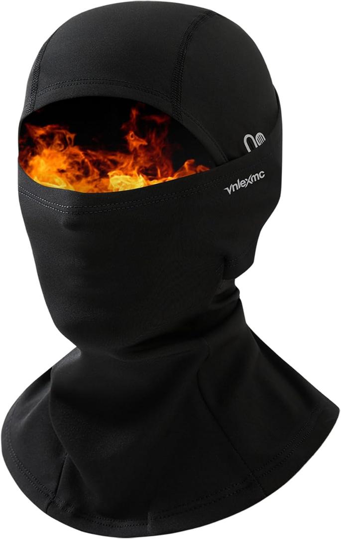 Balaclava Ski Mask for Men & Women  Lightweight Fleece-Lined Thermal Face Cover, Windproof, Snow-Proof & UPF 50+, Cold Weather Gear for Skiing, Snowboarding, Cycling & Motorcycle (Black)