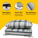AAAAAcessories Outdoor Chair Cushions, 25.5 x 25.5 x 5 + 19 in, Set of 2