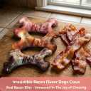 Tough Dog Chew Toys for Aggressive Chewers, 3 Pack Bone Dog Toy,Almost Indestructible Nylon Dog Toys for Medium Large Breed,Bacon Flavor