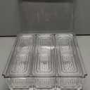 10 Pack Refrigerator Pantry Organizer Bins, Stackable Fridge Organizer Bins with Lids, Clear Plastic Food Storage Bins for Kitchen, Countertops, Cabinets, Fridge, Drinks, Fruits, Vegetable, Cereals