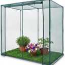 78" L x 39" W x 71" H Crop Cage, Plant Protection Tent with Heavy Duty Steel Frame and Zippered Door, Green Netting Cover for Garden, Lawn, Yard