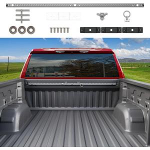 Front Trail Rail System Compatible with 2019-2025 Chevy Silverado Truck Bed Rail System GMC Sierra 1500 Tie Down Rail Replacement for 2019-2025 Chevy Silverado Accessories (Front Trail Rail)