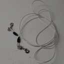 Petest 15ft Reflective Tie-Out Cable for Heavy Dogs Up to 125 Pounds (Black & Silver)