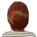Retro Wig 50s 60s 70s Wig with Bangs for Women Synthetic Hair for Halloween Costume Party(Brown)