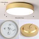 4-Light Close to Ceiling Light Fixture, 18 inch Large Size Gold Metal Shade Flush Mount Ceiling Light Fixtures, E12 Socket Lamp for Living Room Bedroom Kitchen Island, Gold, 18"