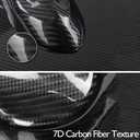 LZLRUN 7D High Gloss Black Carbon Fiber Car Vinyl Wrap Film 1ft x 5ft