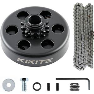 KIKITE Go Kart Clutch 3/4" Bore 12 Tooth,Centrifugal Clutch 12T with #35 Chain for Go Karts Minibike Compatible with Honda Kart EnginesPredator 212 Centrifugal Clutch