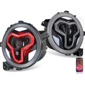 9” LED Lights Multi-Function Halo for Jeep Wrangler JL Gladiator JT
Hi-Lo Beam, Anti-glare Z-shaped beam pattern, Multi-Function Halo, Bluetooth APP Control, for Jeep Wrangler JL 2018+
