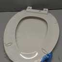 KOHLER 20110-96 Brevia, Slow Close Toilet Seat, Elongated Toilet Seat, Grip-Tight Bumpers Quick-Attach Hardware, Biscuit