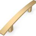 Amerdeco 10 Pack Bronze Cabinet Pulls - 3 Inch(76mm) Hole Center Hardware Kitchen Cabinet Handles for Bathroom and Dresser - Gold Finish ZH0003