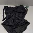 Eomenie Women's One Piece Swimsuit Tummy Control Slimming Push Up Bra Bathing Suits Wrap Twist 1 Piece Swimwear (XX-Large, Black)