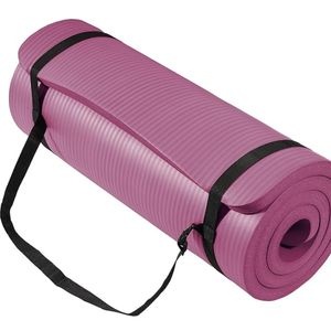 Yoga Mat 1-Inch Extra Thick High-Density Exercise Mat with Non-Slip Surface & Carry Strap for Men & Women Tear-Resistant Pilates Workout Mat for Home Gym, Floor Fitness