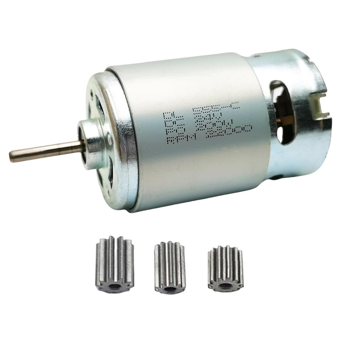 24V 555 22000RPM Electric Motor High Speed DC Drive Engine Upgrade for Ride On Car Replacement Parts SUV Truck Gearbox Motor Connect Accessories (1Pcs 24V 555 22000RPM)