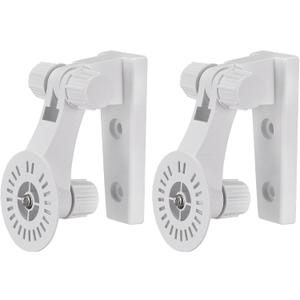 uxcell Adjustable Security Camera Bracket, Plastic Wall Mount CCTV Stand 110mm Height for Home Surveillance System Mounting, White 2pcs