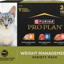 Purina Pro Plan Adult Weight Management Variety Pack Entrees in Gravy Wet Cat Food 3 Ounce (Pack of 24) (EXP 05/31/28)