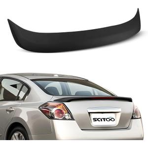 SCITOO Rear Spoiler Wing Fits for 2007-2012 for Nissan Altima Sedan Matte Black Factory Style Rear Trunk Spoiler Wing with 3rd Brake Light