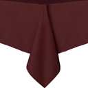 sancua Rectangle Tablecloth - 60 x 84 Inch - Stain and Wrinkle Resistant Washable Polyester Table Cloth, Decorative Fabric Table Cover for Dining Tables, Buffet Parties and Camping, Burgundy