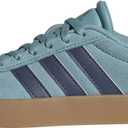 adidas Kids' VL Court 3.0 Shoe (4 Big Kid, Mint Ton/Preloved Ink/Silver Metallic)