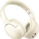 LORELEI B-E5 Kids Bluetooth Headphones, Wireless Headphones for Kids, Foldable 40H Playtime, Built-in mic, On Ear Headsets for Child/Teens/School/Tablet(Beige White)