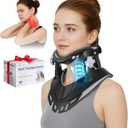 Cervical Traction Device, Neck Stretcher for Pain Relief at Home & Office, 3 Power Traction, Adjustable Ergonomic Support Brace for Spine Alignment, Lightweight and Portable
