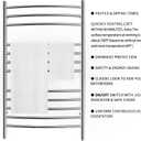 HEATGENE Towel Warmer Wall Mount Electric Plug-in/Hardwired Heated Towel Rack, 4-Supports Mirror Polish