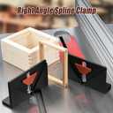 Right Angle Spline Jig for Woodworking, Adjustable Spline Jig Aluminum Alloy Right Angle Spline Fixture with Wide Clamping Range Suitable for Home Furniture Photo Frames Drawer Slotting