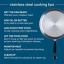 Farberware Classic Stainless Steel Frying Pan Set / Fry Pan Set / Stainless Steel Skillet Set - 8.25 Inch and 10 Inch, Silver