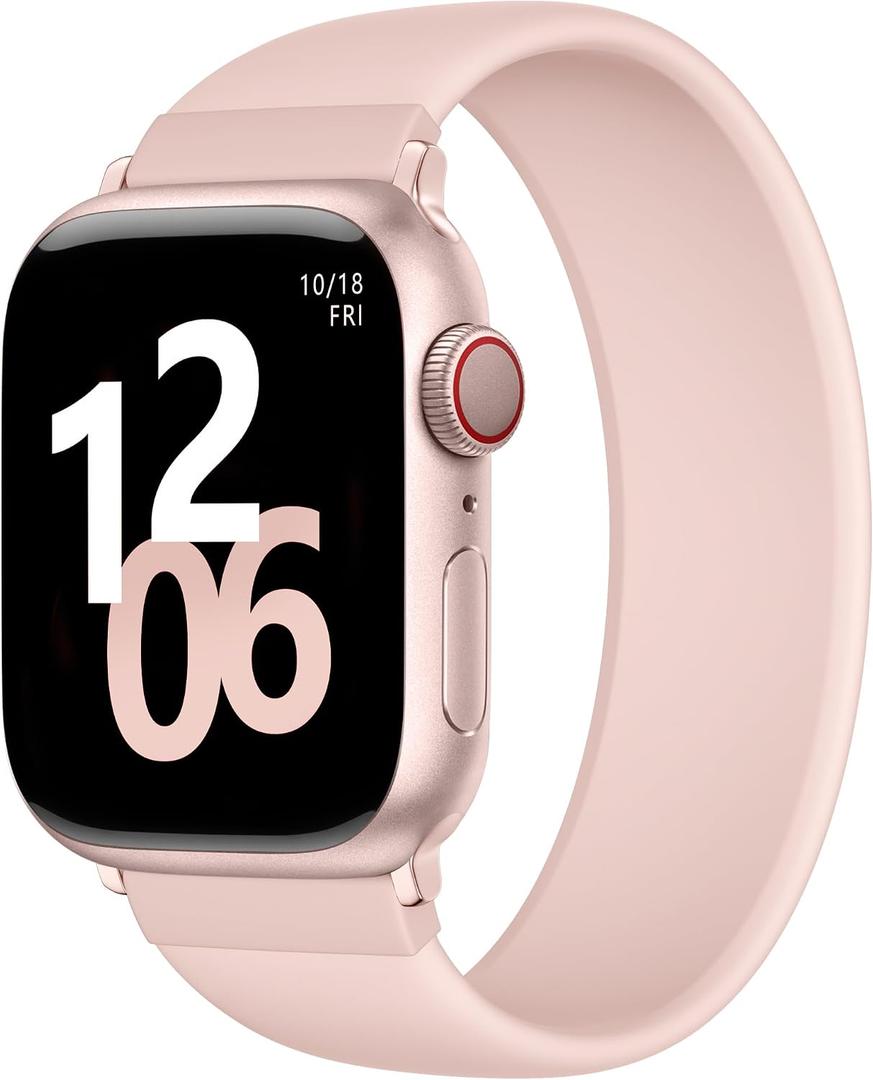 Zedoli Sport Solo Loop Band Compatible with Apple Watch Bands 40mm 42mm 41mm 38mm 44mm 45mm 46mm 49mm Women Men, Stretchy Soft Silicone Elastic Strap for iWatch Series 11 10 9 8 7 6 5 4 3 2 1 SE Ultra