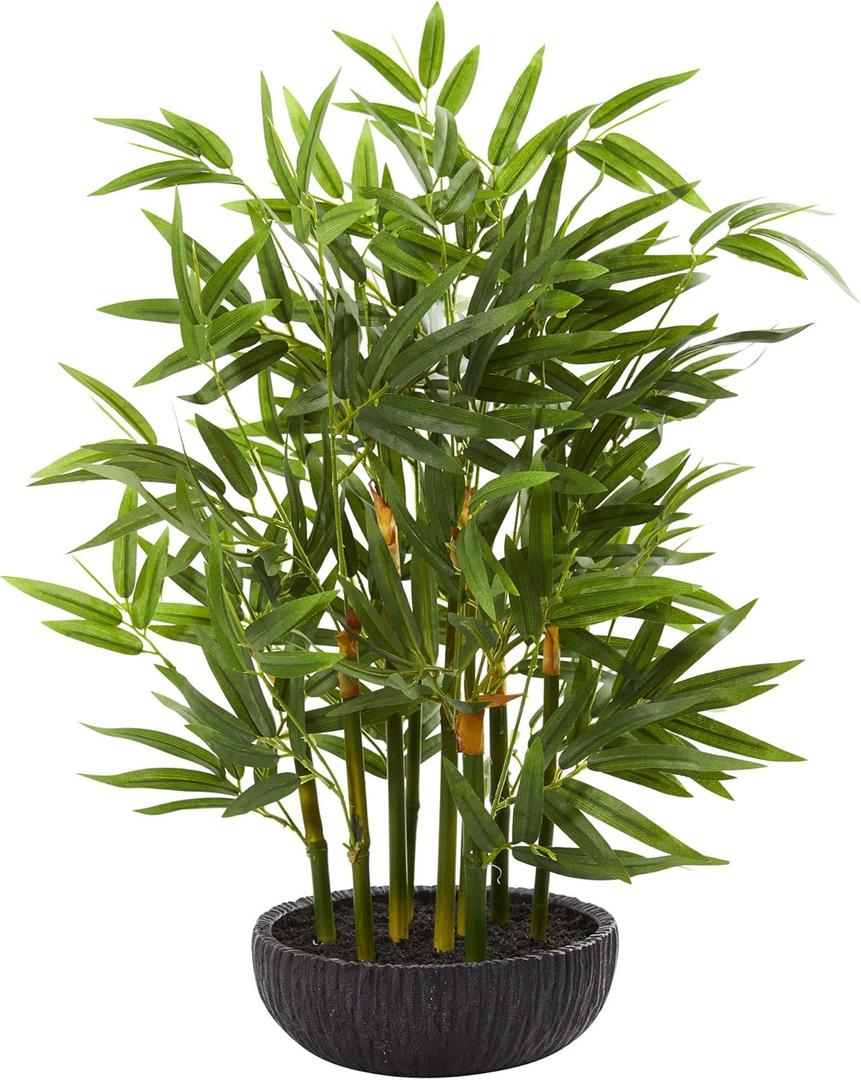 Nearly Natural 20 Bamboo Artificial Silk Plants, Green