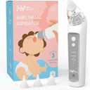 HEYVALUE Nasal Aspirator for Baby, Electric Baby Nose Sucker, Automatic Nose Cleaner with 3 Silicone Tips, Adjustable Suction Level and Music Soothing Function