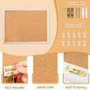 DOLLAR BOSS White Cork Board for Wall - 30 X 20 Inches, Rustic Wooden Frame Bulletin Board, Decorative Hanging Pin Board for Office & Home Decor