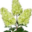 3PCS Fake Flowers Hydrangea Artificial Flowers 28" Long Stem Green Faux Flowers for Vase, Real Touch Silk Flowers Dcor for Floral Arrangement Home Farmhouse Office Hotel Decoration