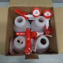 LiBa Spray Bottles (4 Pack,16 Oz), Refillable Empty Spray Bottles for Cleaning Solutions, Hair Spray, Watering Plants, Superior Flex Nozzles, Mist Sprayer, Bleach/Vinegar/Rubbing Alcohol Safe (white)