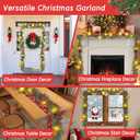 Prelit Christmas Garland with Lights 9FT Christmas Tree Lighted Garland Outdoor Indoor Battery Operated Garland for Mantel Table Porch Stair Wall Winter Home Holiday Christmas Decorations