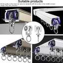 Curtain Track Rollers Curtain Mute Wheel Rollers Hook Pulley Runners/Sliders for Ceiling/Wall Mount Curtain Tracks 30PCS