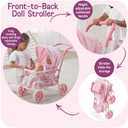 Badger Basket Double Doll Stroller with Canopy & Storage Basket - Pink, 18