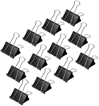 Amazon Basics Sturdy Binder Clips for Office Use, 144 Count (12 Pack of 12), Small, 0.75 in, Black