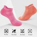 Womens Ankle Socks 6-Pairs Athletic Running Sport Socks With Cushioned Sole (White, 6 Pairs Multicolor (Women Shoe 6-10))