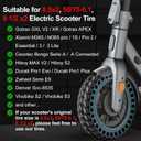 BANGTING 2PCS Upgrade 50/75-6.1 Electric Scooter Solid Tires, 8.5x2.0 Tires Tubeless for Gotrax GXL V2/XR/APEX, 8 1/2 x2 Tire Replacement for Hiboy S2, Xiaomi 3 Lite/3/Pro 2/1s/M365 (Blue (No tools))