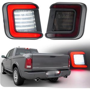 NJSBYL Ram Led License Plate Light OEM Replacement for 2003-2018 D0dge Ram 1500 2500 3500 White Red OLED Rear License Number Plate Tag Tail Lamp 2pcs Smoke lens