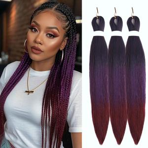 26 Inch 3 Pack Pre Stretched Braiding Hair